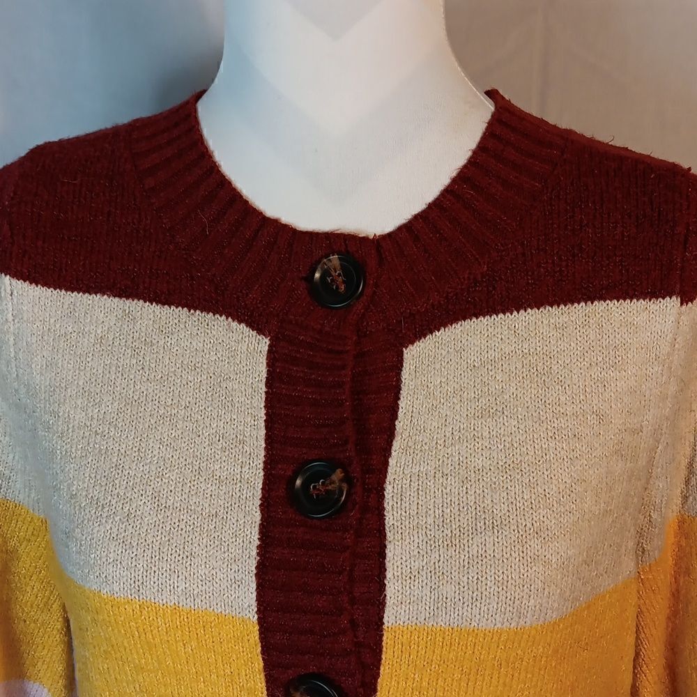 Wild Fable Colorblock Cropped Cardigan Sweater - Picture 3 of 9